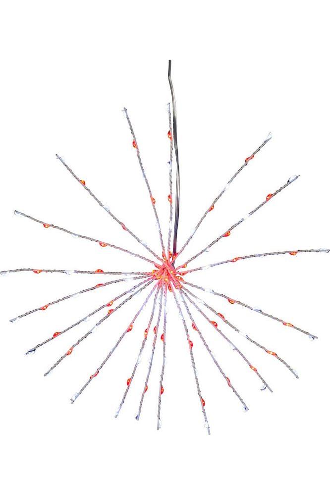 11.8&#x22; 120 Light Red and Pure White Starburst