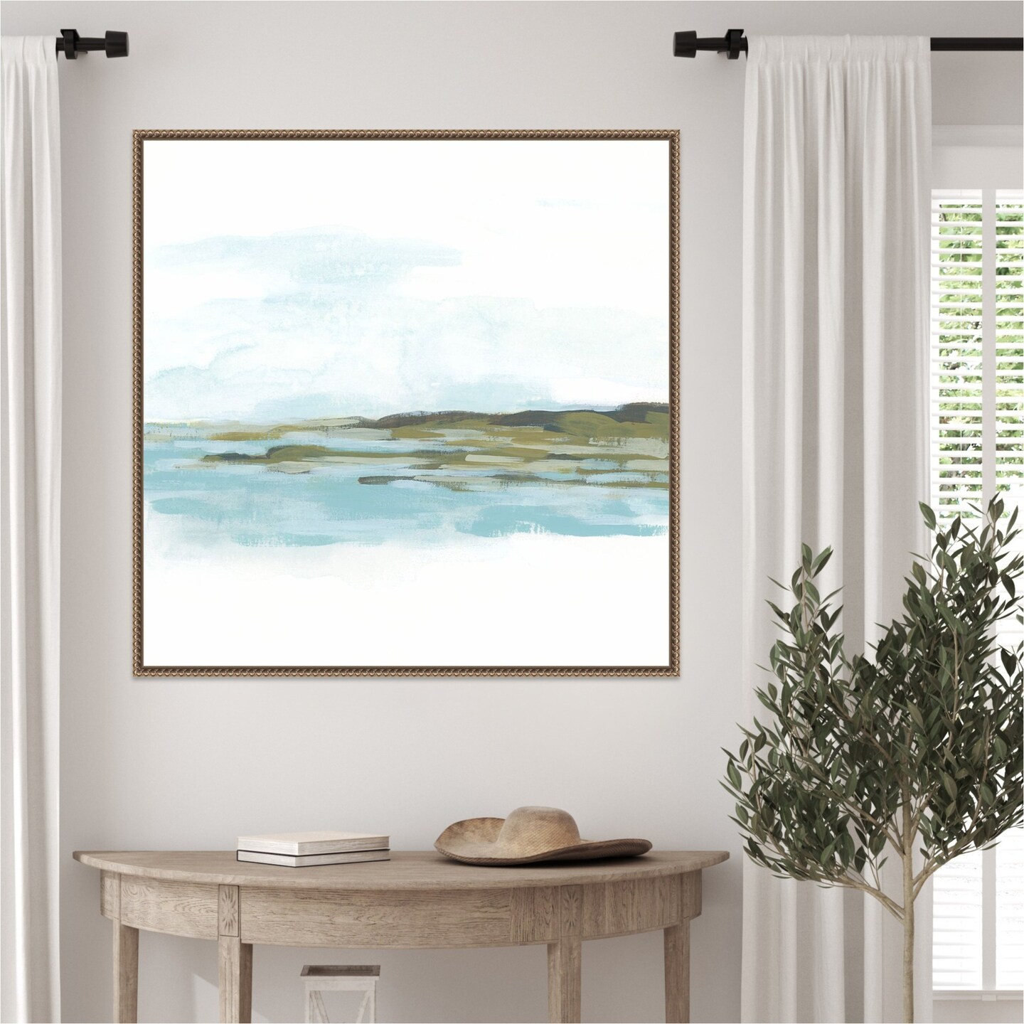 Shoreline Cameo II by June Erica Vess Framed Canvas Wall Art