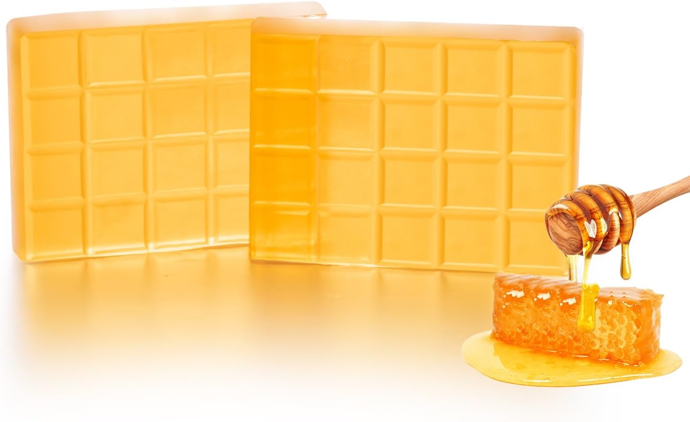 Honey Soap Mold Base - Soap Making Supplies with Soap Making- Melt and Pour Soap Base- Soap Making Supplies Kit (PRE-Cut Block)