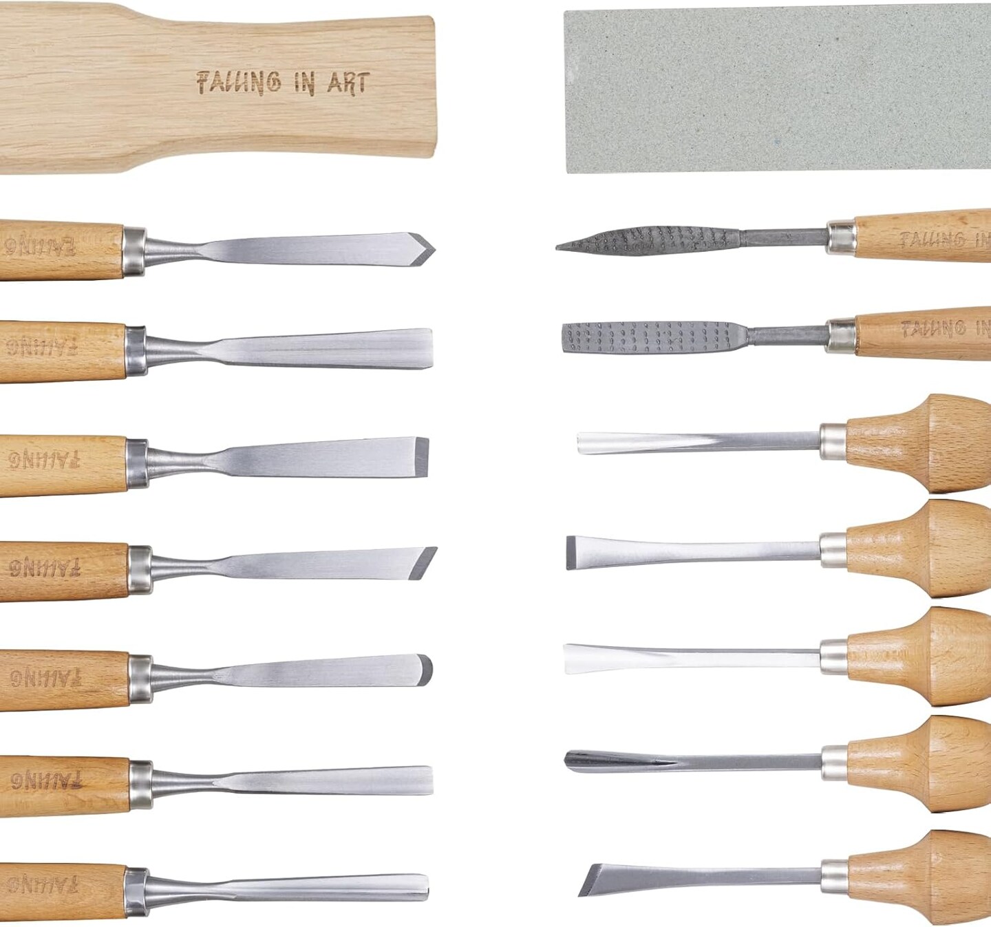 16 Pcs Wood Carving Tools, Professional Carving Knives Chisel Set, Including Sharpening Stone, Mallet and Storage Bag for Wood Carving Projects