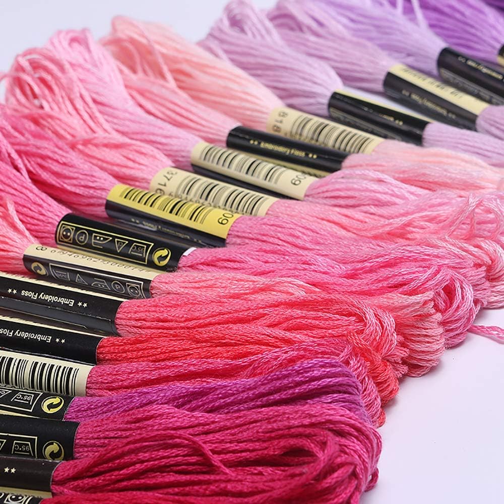 Premium Rainbow Color Embroidery Floss 140 Skeins Per Pack