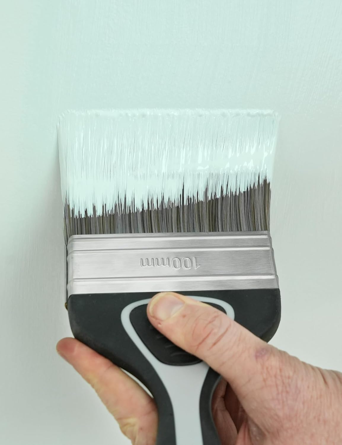 4 Inch Paint Brush- Large Paint Brush,Medium Stiff Paint Brush for Smooth Surfaces,Wall Paint,Ceiling,Blinds,Large Surface Areas(100mm)