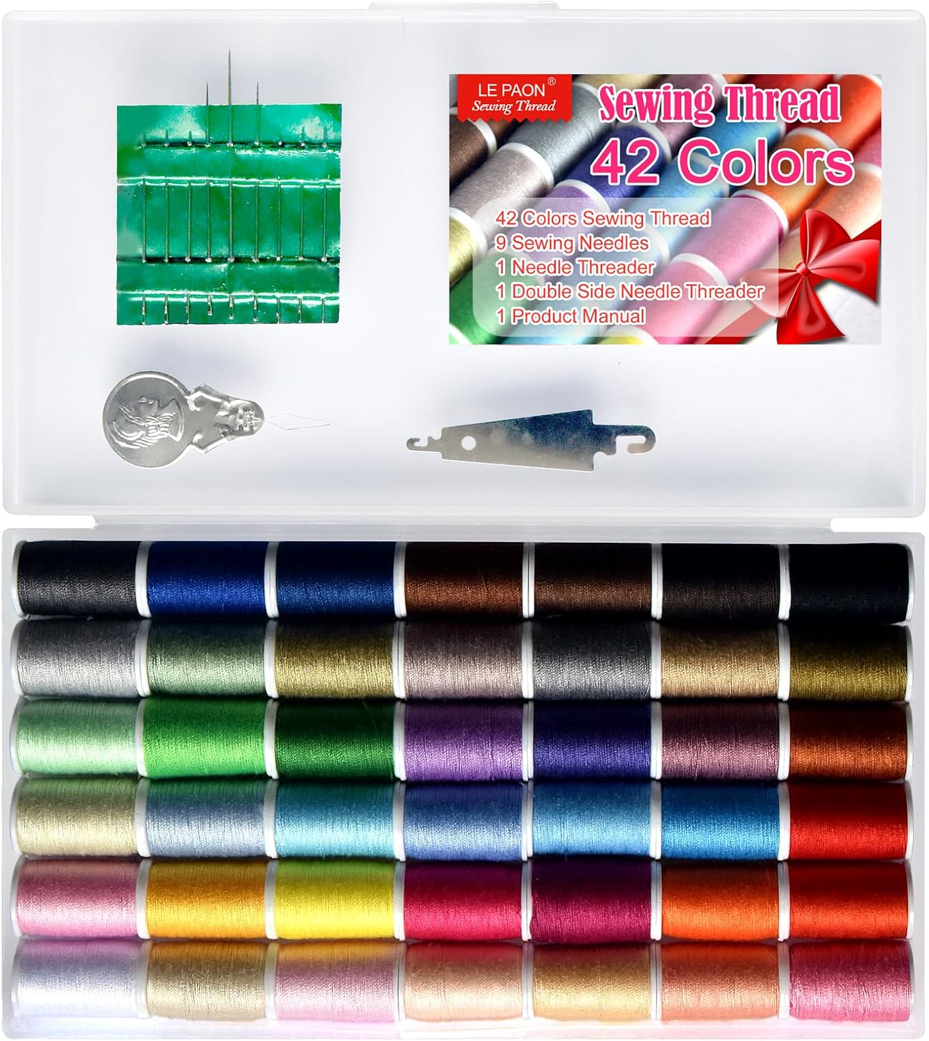 Sewing Thread kit 42 Color Set of Handy Polyester Thread