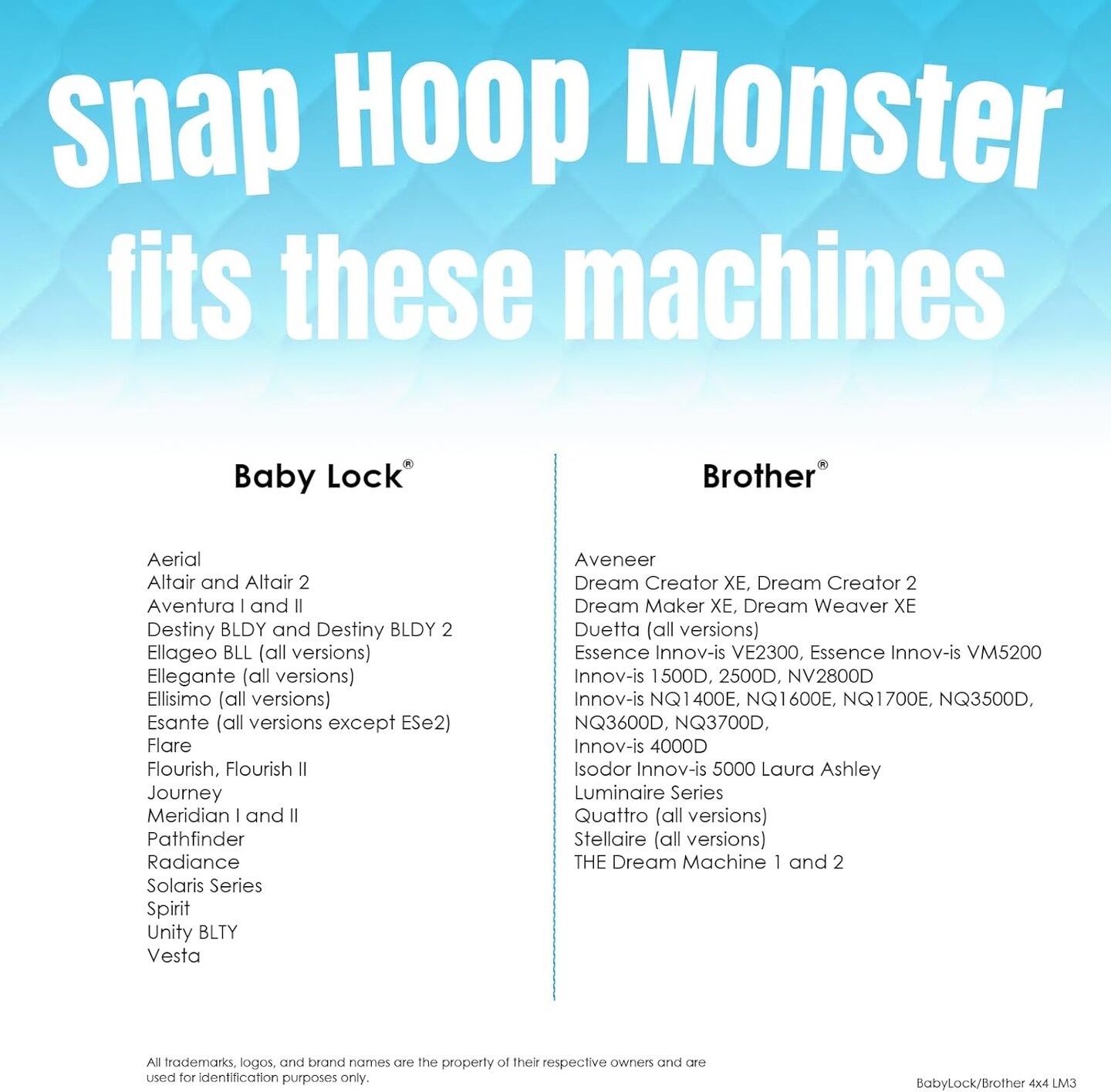 DIME - Multi Needle Snap Hoop 4 x 4 Inches for Brother and Babylock Embroidery Machines – GM4 / MNM00A4