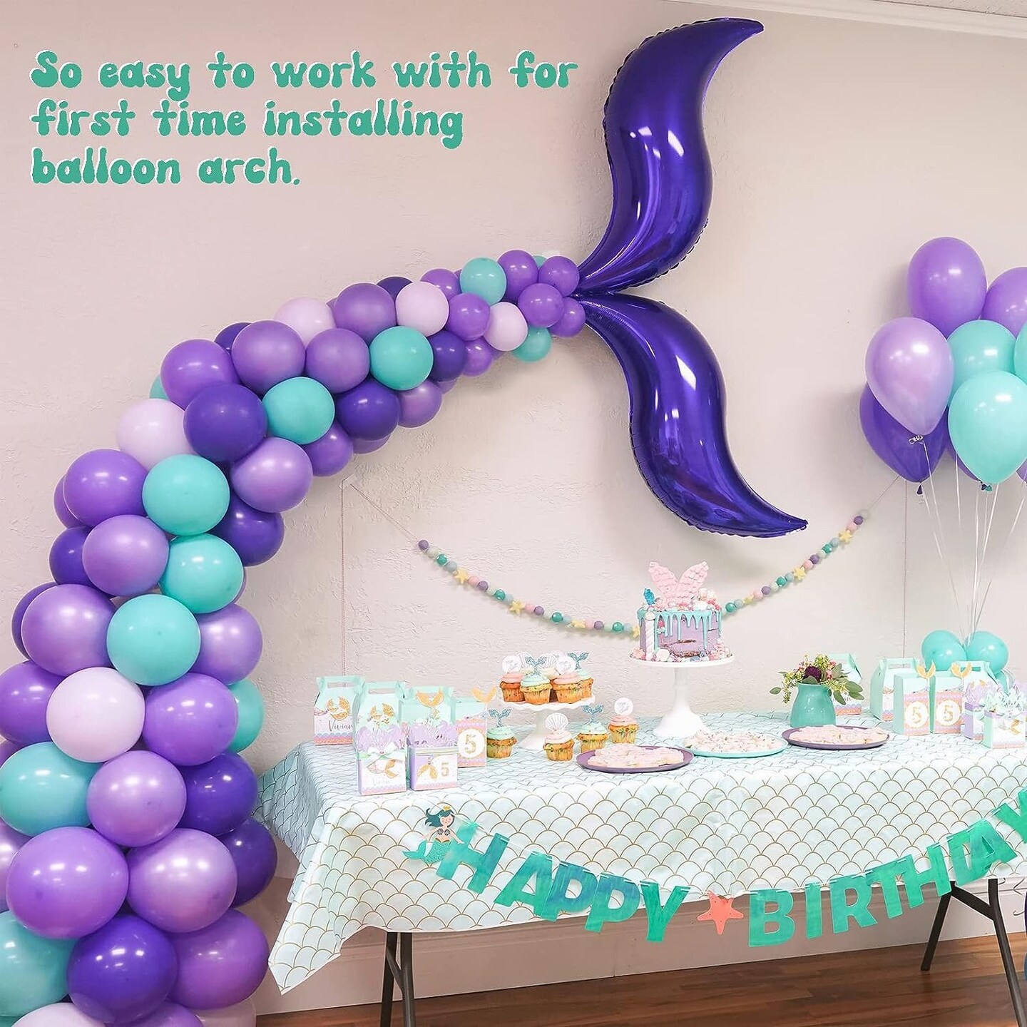 Balloon Arch Kit, 65.6 Ft Balloon Decorating Garland Strip and 400 Pcs Glue Point Dots Tape for Balloon Arch, Decorations Making