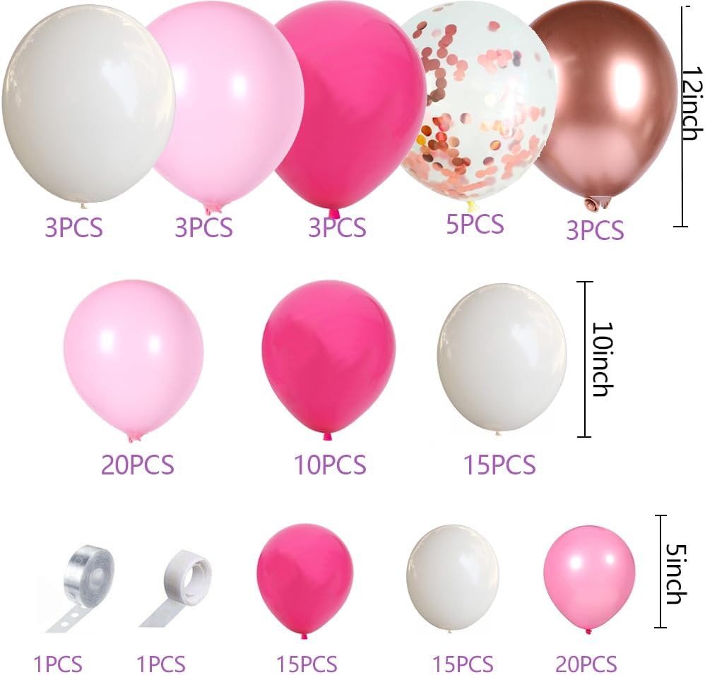 132PCS Mothers Day Balloons Garland Arch Kit,Mothers Day Decorations Happy Mother&#x27;s Day Foil Mylar Balloons for Mothers Day Party Decoration Supplies
