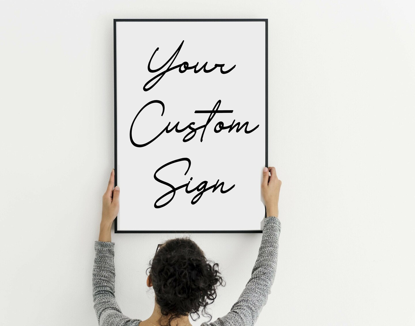 Custom quote print with frame