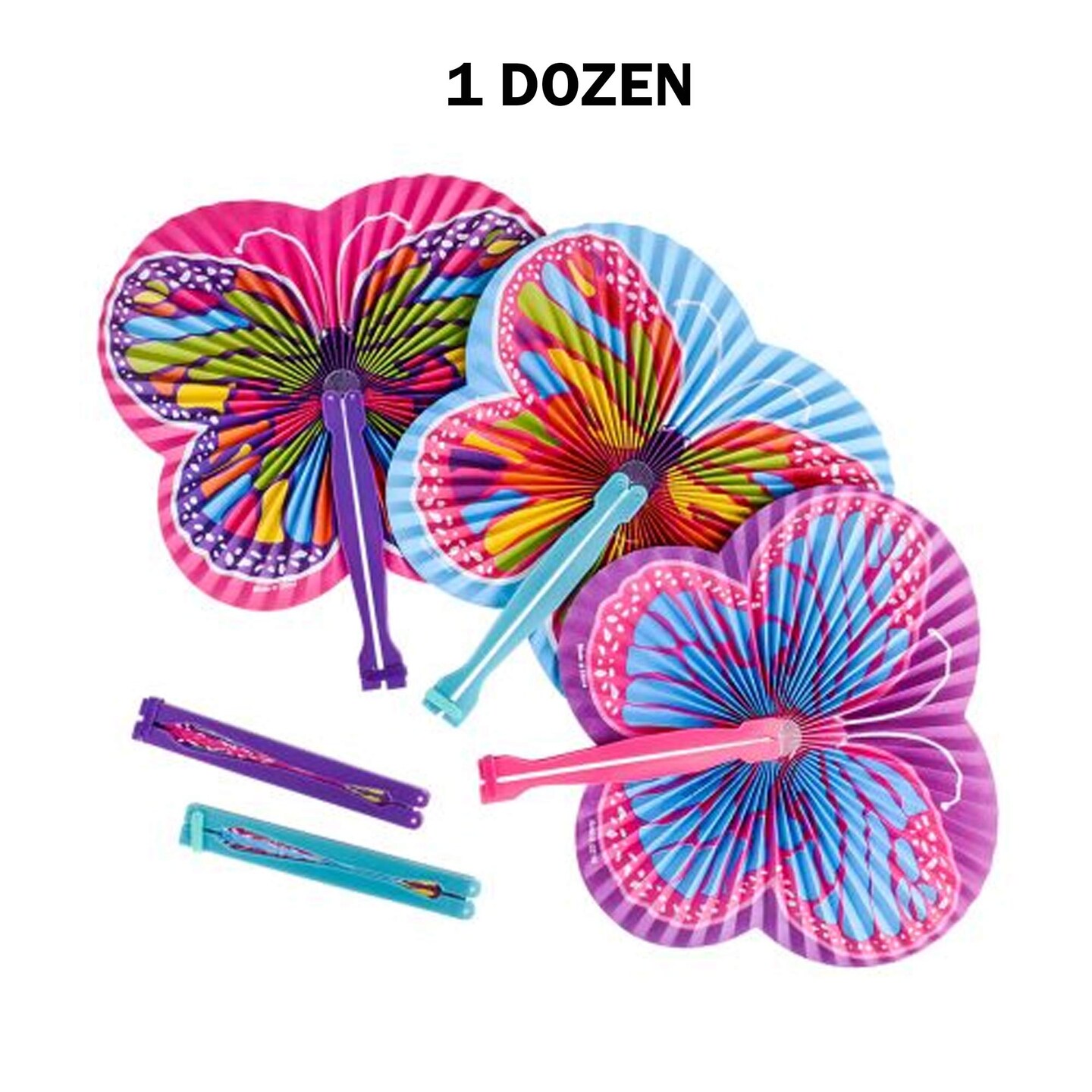 Butterfly Folding Fans 10 Inches Tall