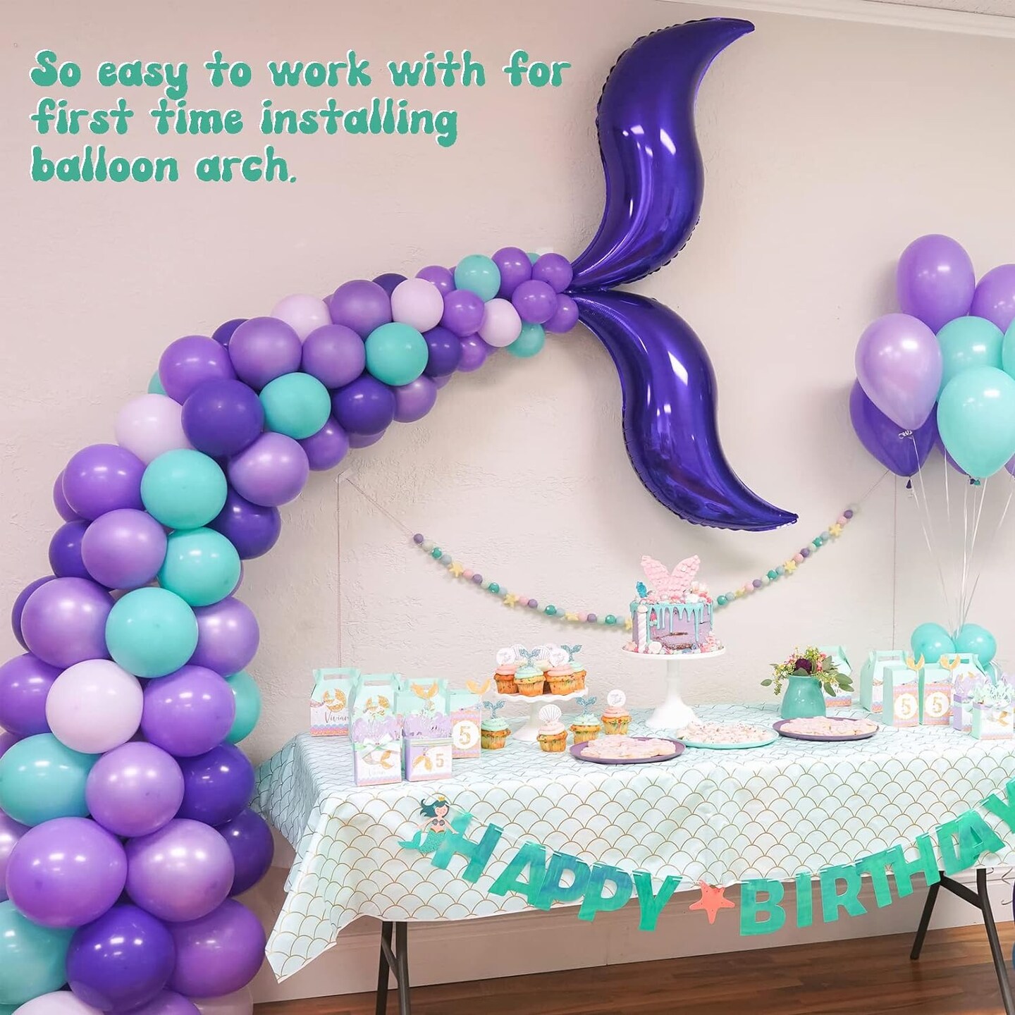 Balloon Arch Kit – 82ft DIY Garland Strip with 500 Glue Dots for Party Decoration