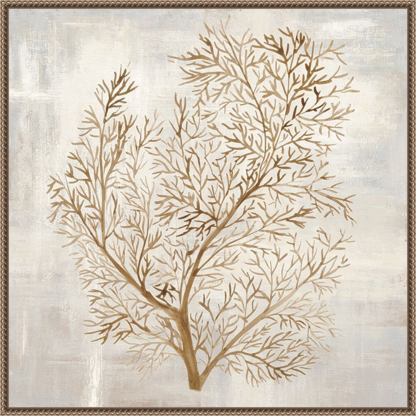 Beige Tides I by Hannah Dawson Framed Canvas Wall Art