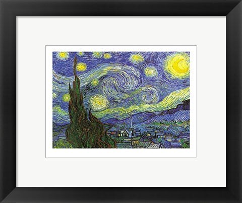 Framed Art Nuit Etoilee a St. Remy by Vincent van Gogh 9 1/2 x 11 3/4