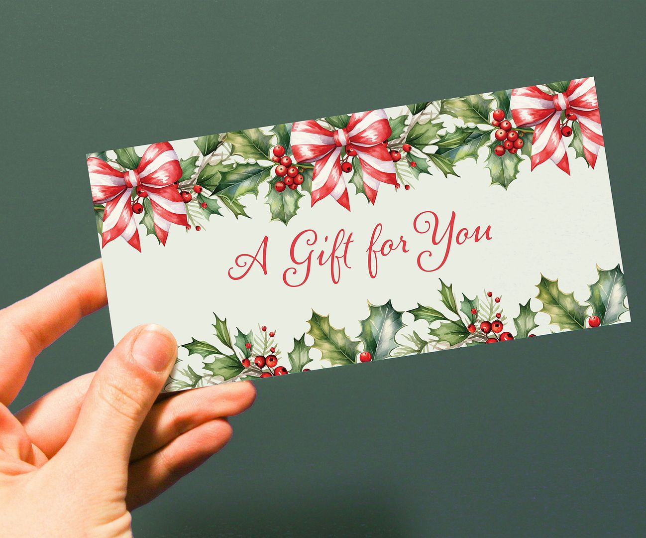 Great Papers! Holly &#x26; Holiday Bow Gift/Money Card Holders with Envelopes, 6.5&#x22; x 11&#x22;, 12 Count