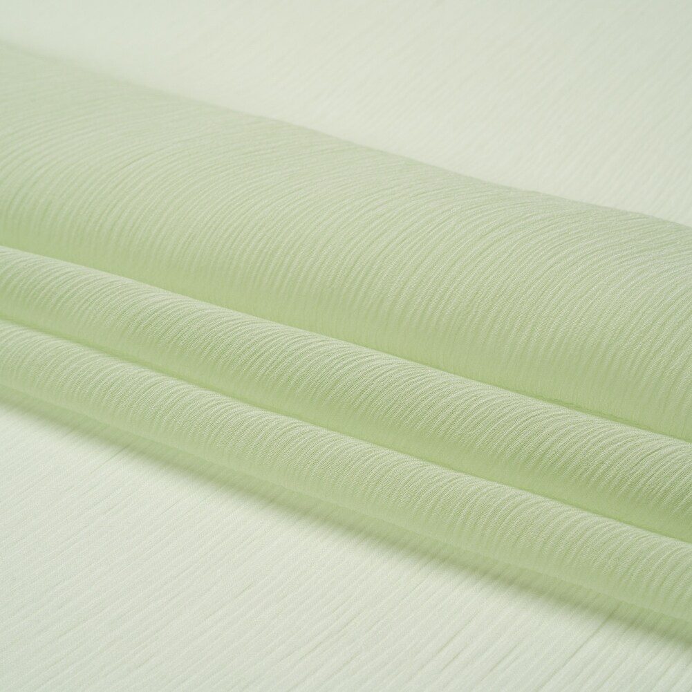 1 Yard Luxury Crinkled Silk Chiffon Dewkist Sheer Fabric 43" Wide