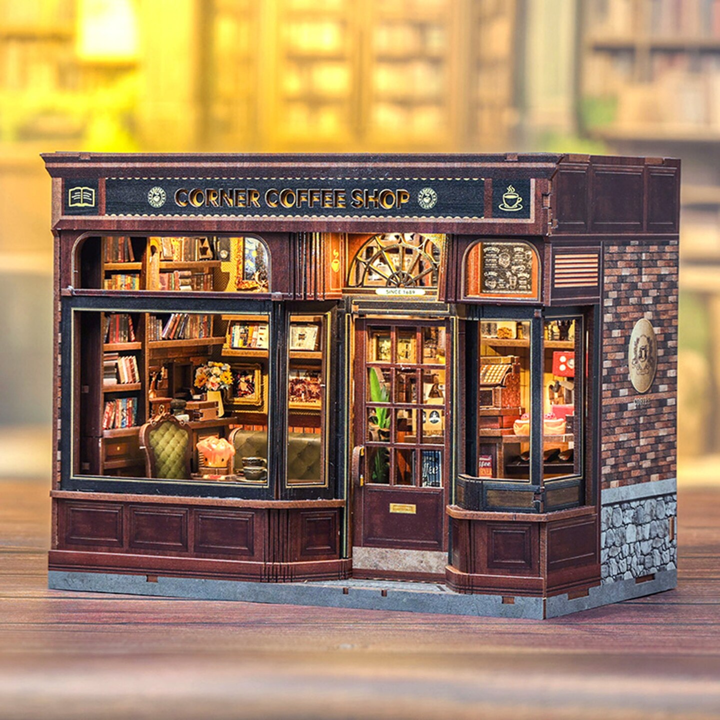 DIY Book Nook Kit - Corner Coffee Shop