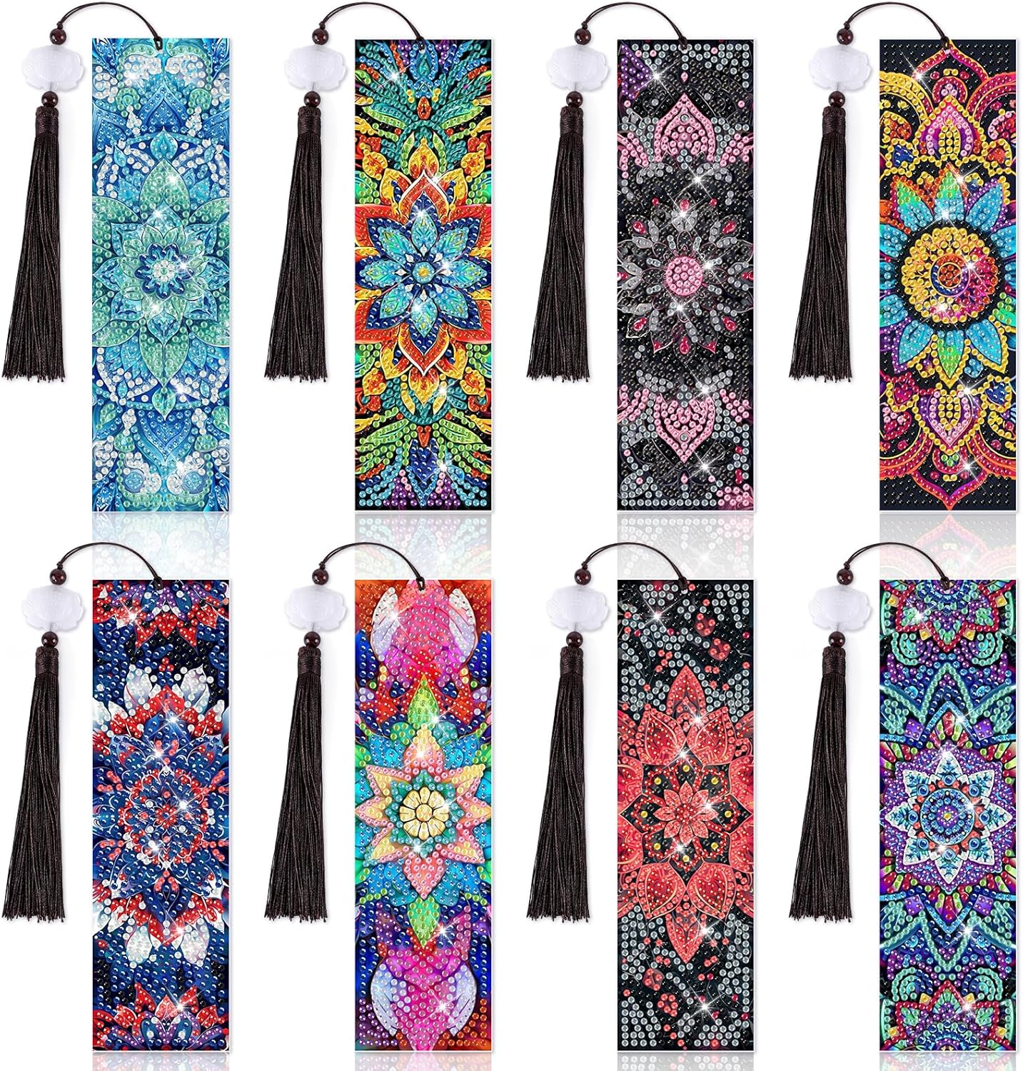 8 Pieces Christian Bible Verse Diamond Painting Bookmarks for Beginners