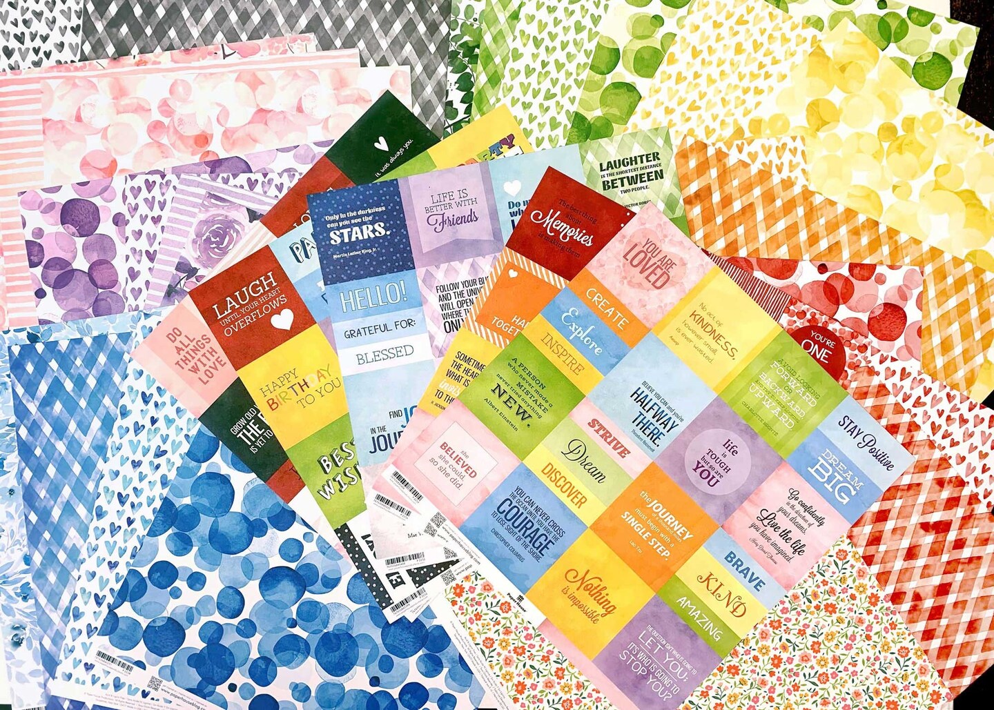 Scrapbook Paper - 30 piece Colorways Paper Bundle