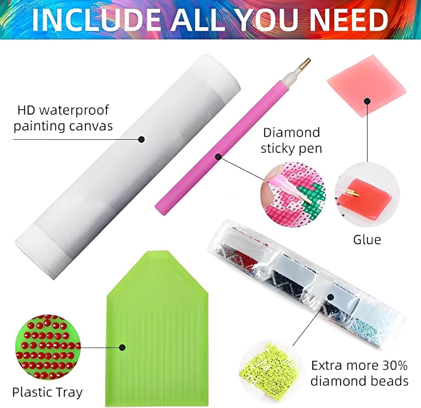 5D Diamond Painting Kit for Adults – Tree of Life DIY Diamond Art, Round Full Drill Diamonds, Diamond Painting Kit for Home Décor (12x16in)