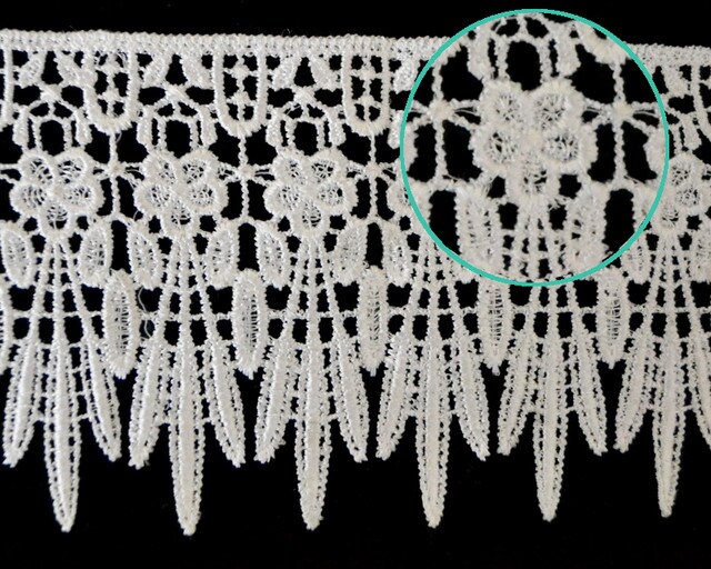 4&#x22;x 15 Yards White Venise Lace Trim