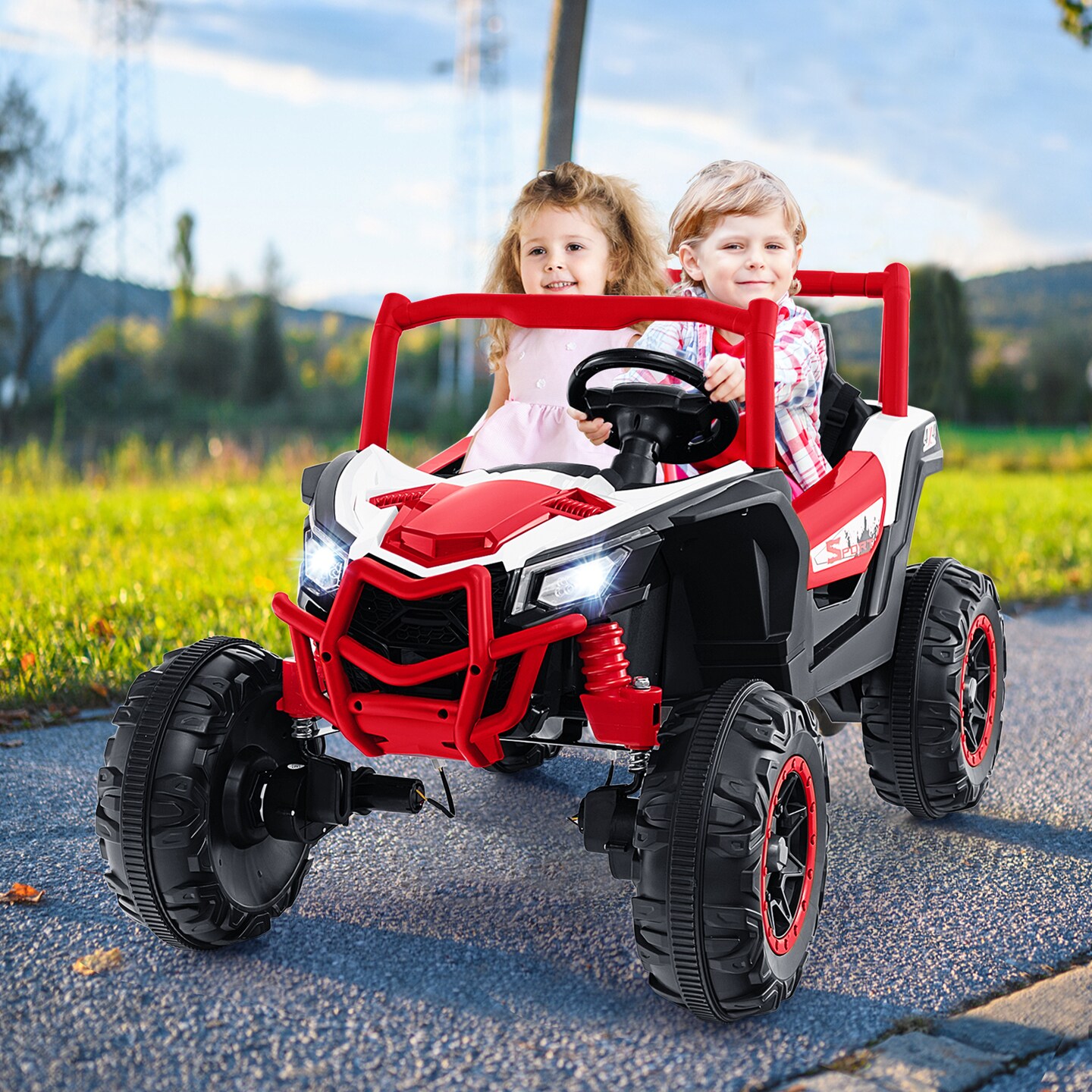 2-Seater Kids Ride on UTV with 2.4G Remote Control for over 3 Years Old Children