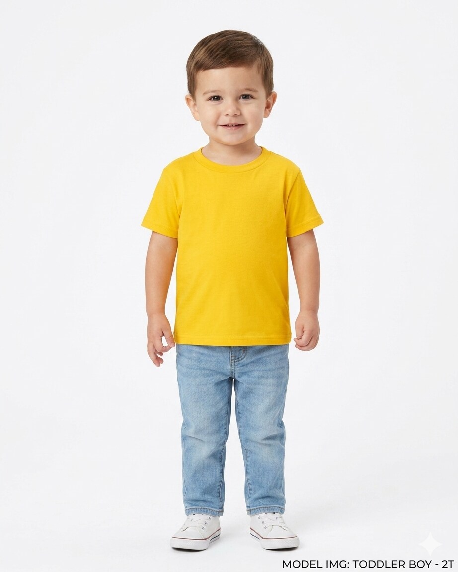 Rabbit Skins Toddler Cotton Jersey Crew Neck Short Sleeve Tee - 3301T