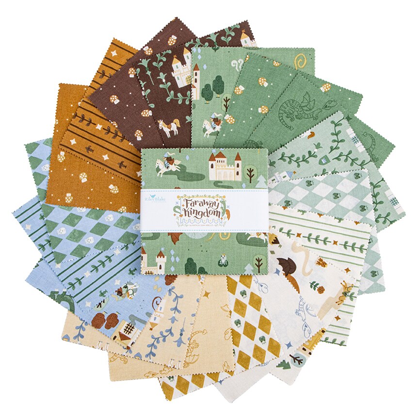 Faraway Kingdom 5" Square Pack (Charm Pack / 5" Stacker) by Riley Blake (5-17430-42)