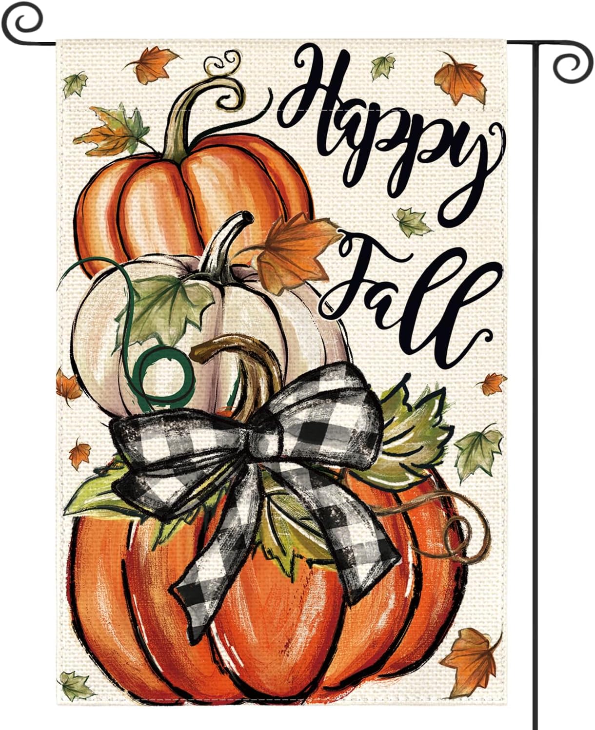 Happy Fall Garden Flag(Orange)