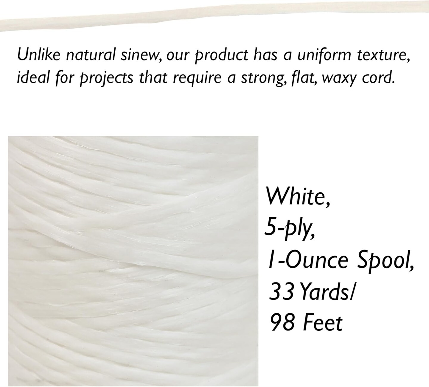 The Beadsmith Artificial Sinew Waxed Thread – Flat Polyester Craft String