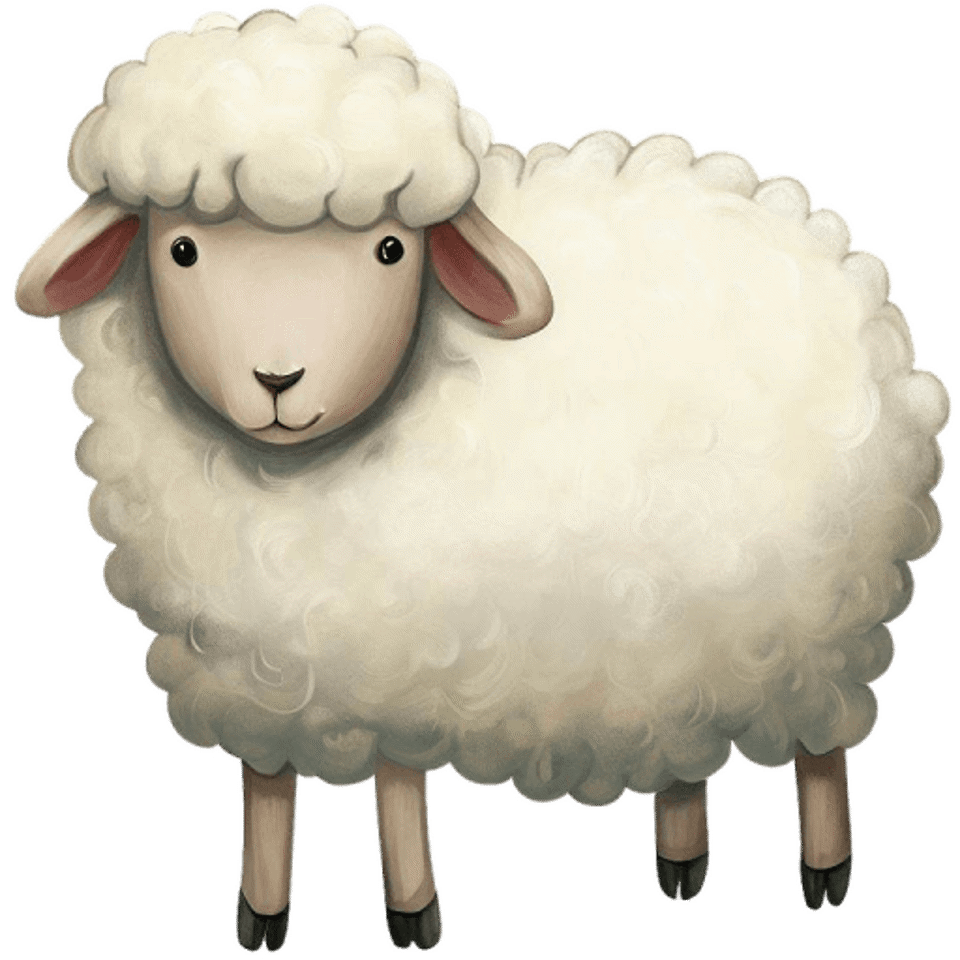 Animated Sheep Heavy Cardstock Cutouts 2.3" x 2.35" – 20 Pack | Farm Animal Craft Shapes for Kids, Classroom Crafts, Bulletin Boards & DIY Projects