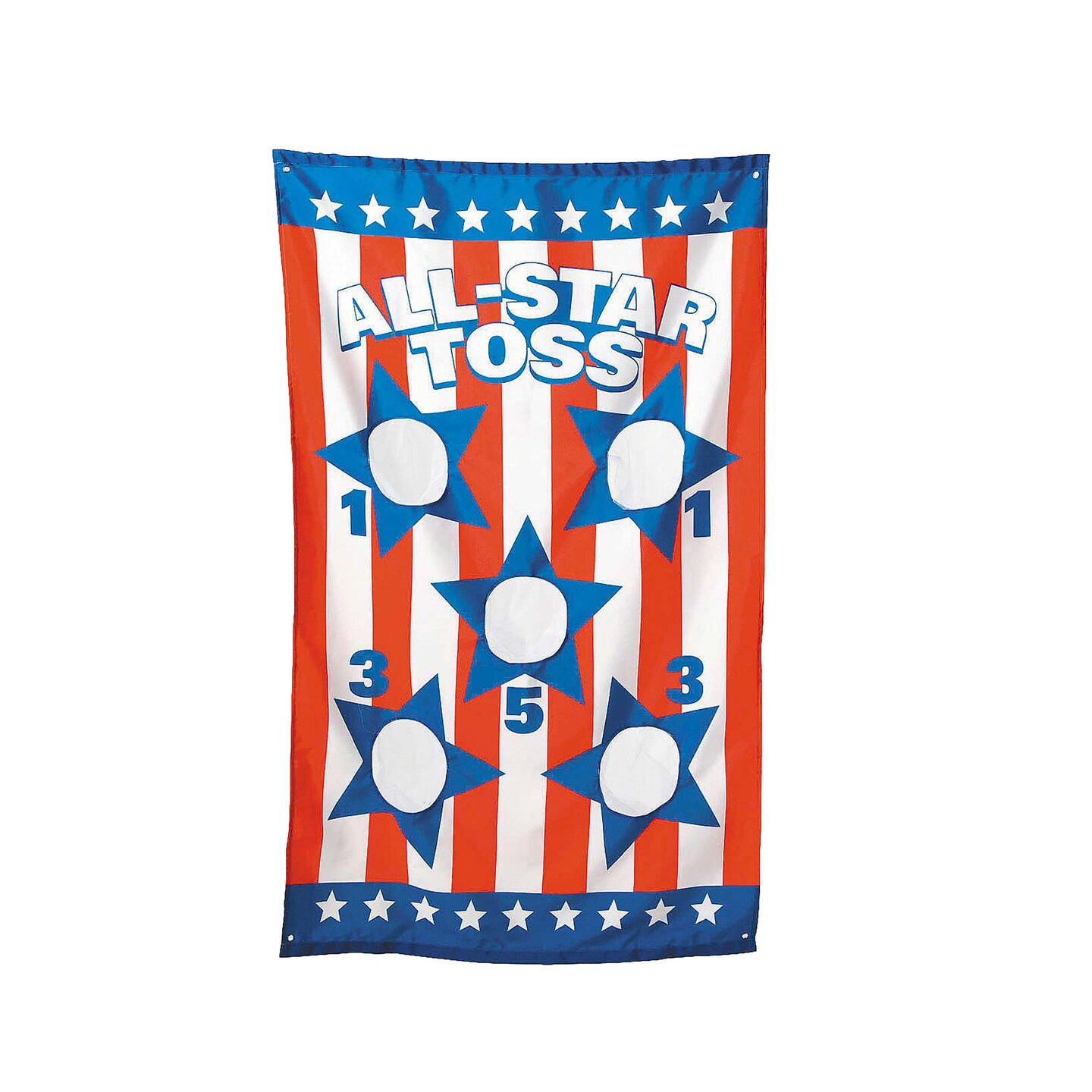 35&#x22; x 55&#x22; Patriotic Stars &#x26; Stripes Bean Bag Toss Game Set 5 Pc.