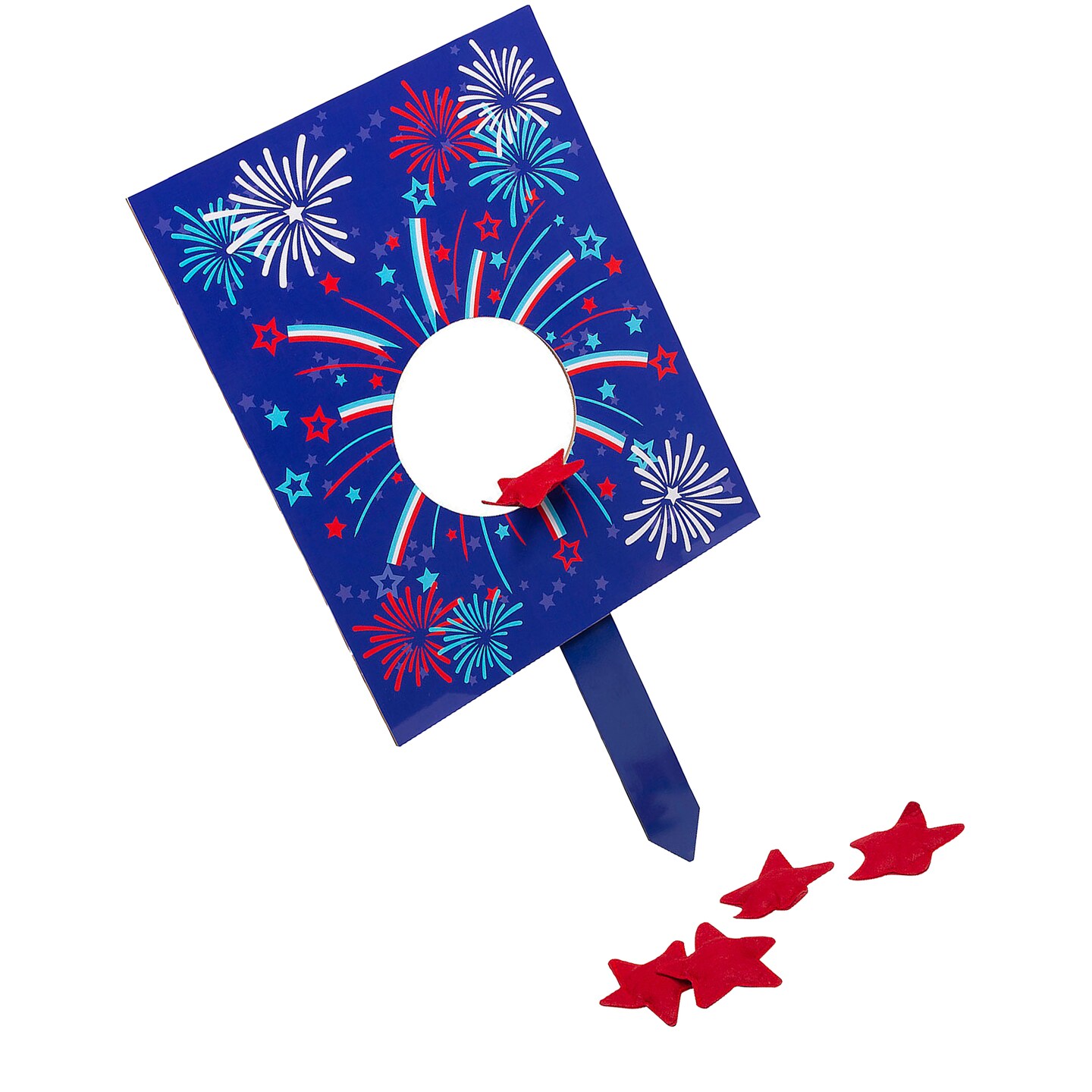 15 1/4&#x22; x 19 1/2&#x22; Patriotic Star Bean Bag Toss Yard Game 7 Pieces