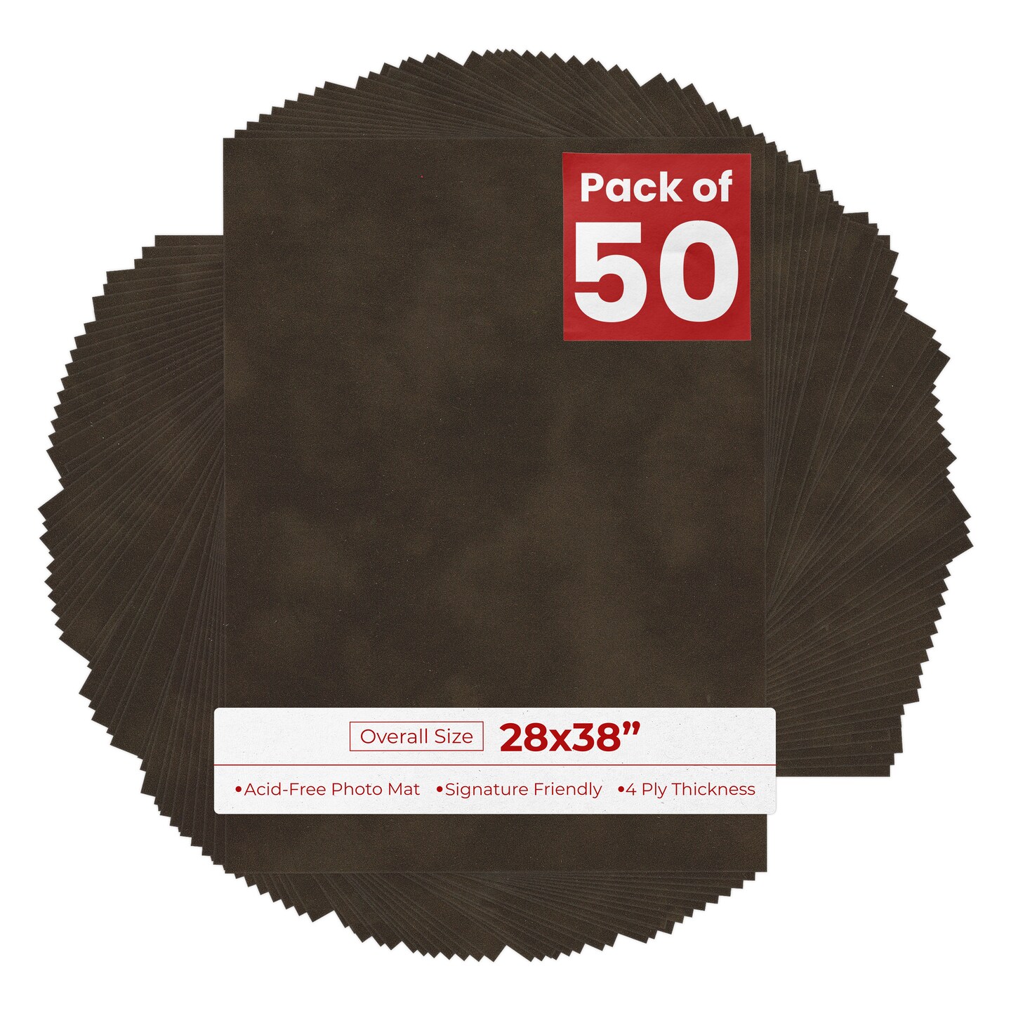 Brown Suede 28x38 Uncut Mat Board - Blank Sheets, No Opening, Color ...