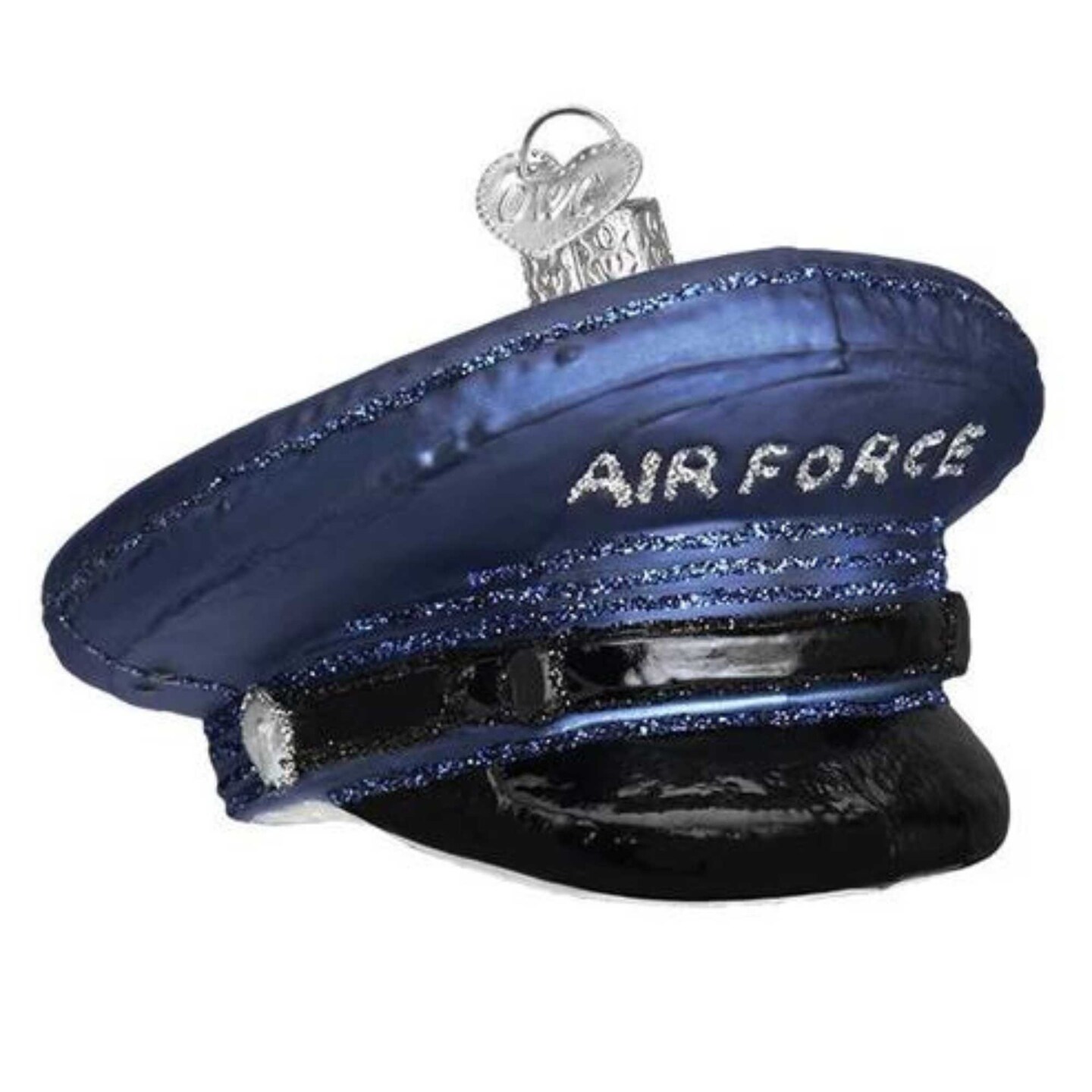 Old World Christmas 2.0 Inch Air Force Cap Christmas Tree Ornament , Aerial Space Warfare