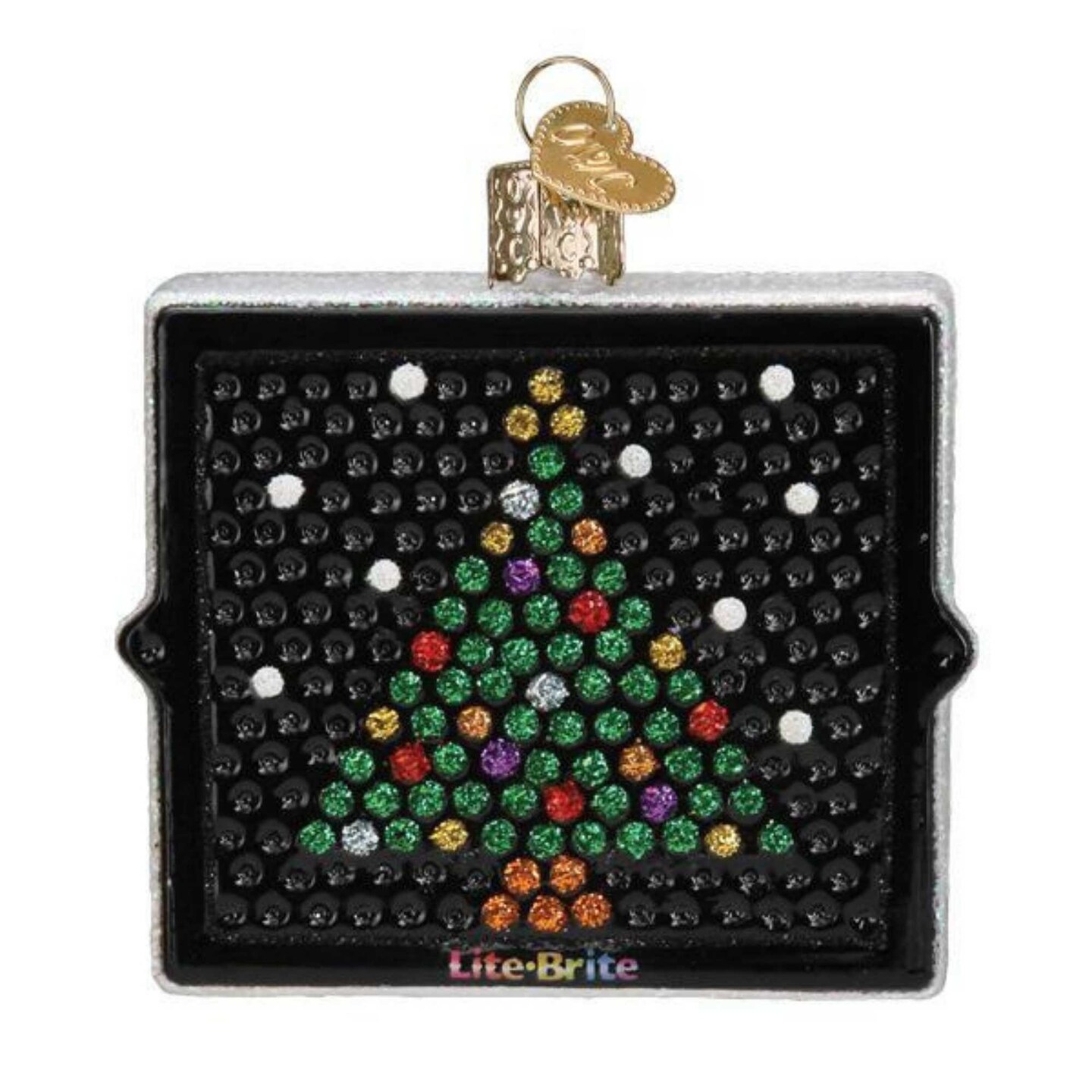 Old World Christmas 3.25 In Lite Brite Tree Ornament , Colorful Pegs