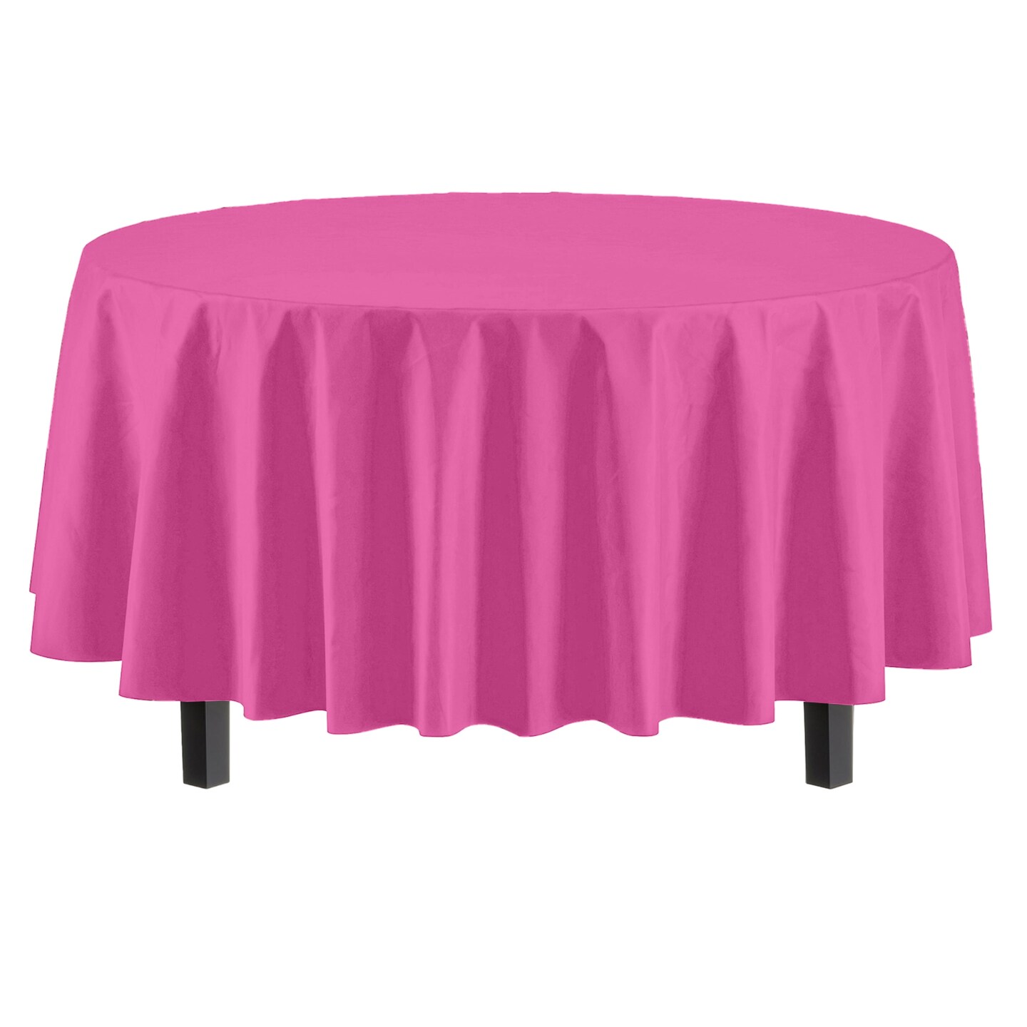 Exquisite Disposable Round Plastic Tablecloths – 6 Pack 84" Disposable Table Cloths – Indoor/Outdoor Party Tablecloth – Round Plastic Table Cover for Events & Party Supplies