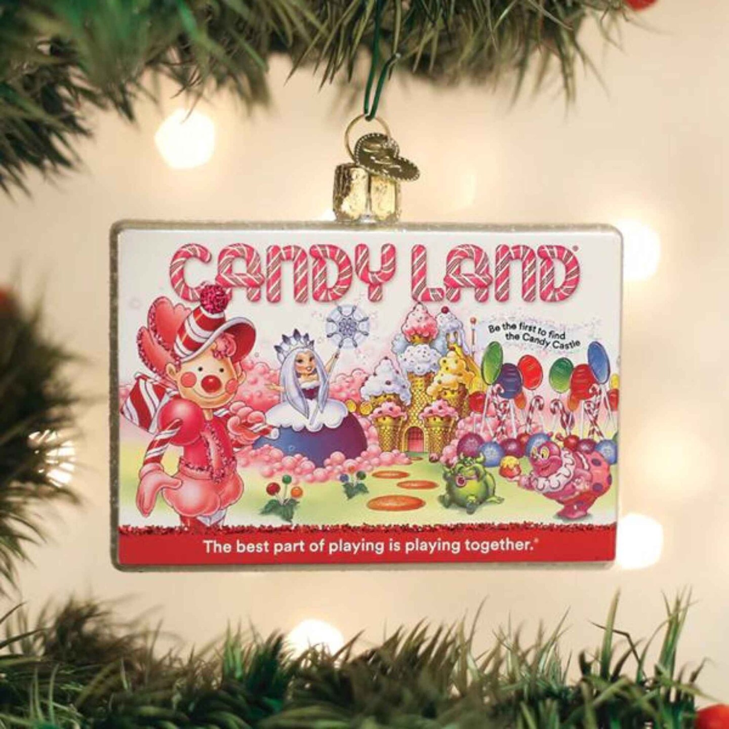 Old World Christmas 2.75 In Candy Land® Christmas Tree Ornament , Games Fun Ornament Playing