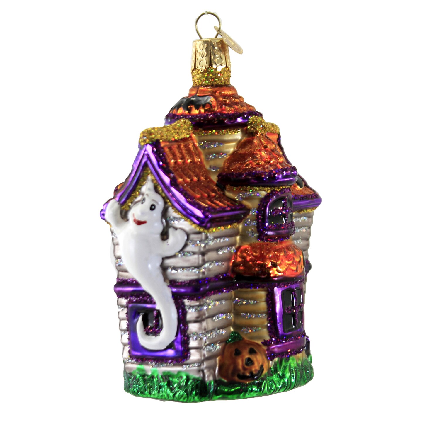 Old World Christmas 5.0 Inch Haunted House. Halloween Tree Ornament , Halloween Mansion