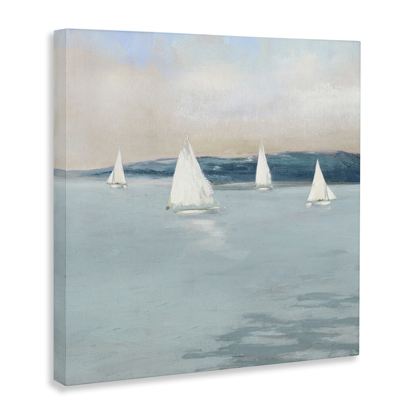 Stupell Industries Coastal Sailing Seascape Boats Canvas Design By Sally Swatland