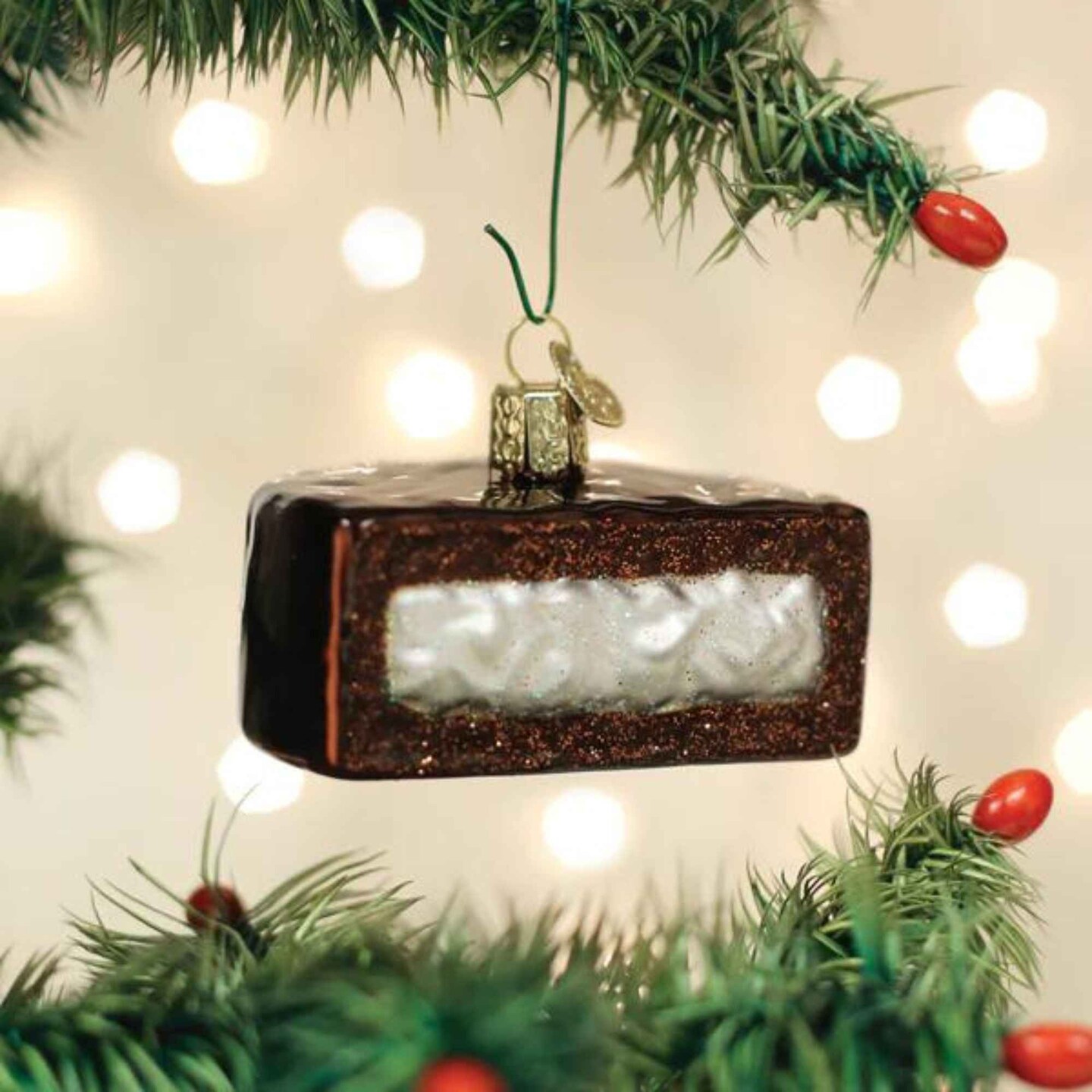 Old World Christmas 1.75 In Hostess™ Ding Dong™ Tree Ornament , Ornament Cream Filled Treat