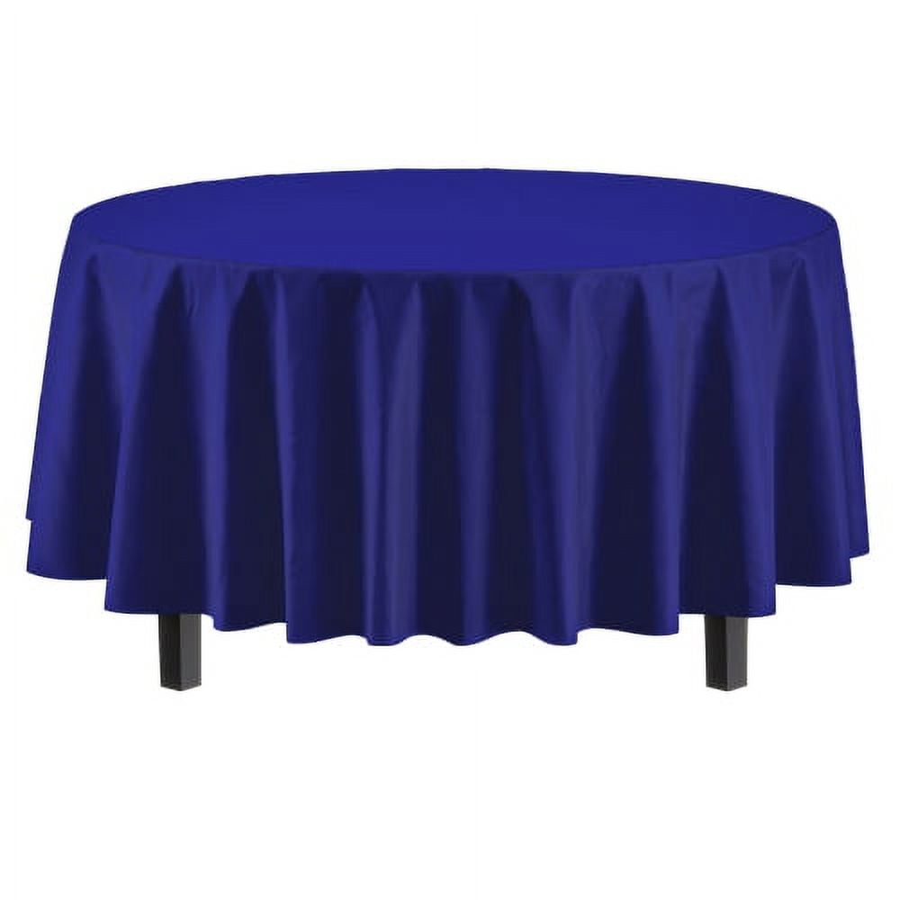 Exquisite Disposable Round Plastic Tablecloths – 6 Pack 84" Disposable Table Cloths – Indoor/Outdoor Party Tablecloth – Round Plastic Table Cover for Events & Party Supplies