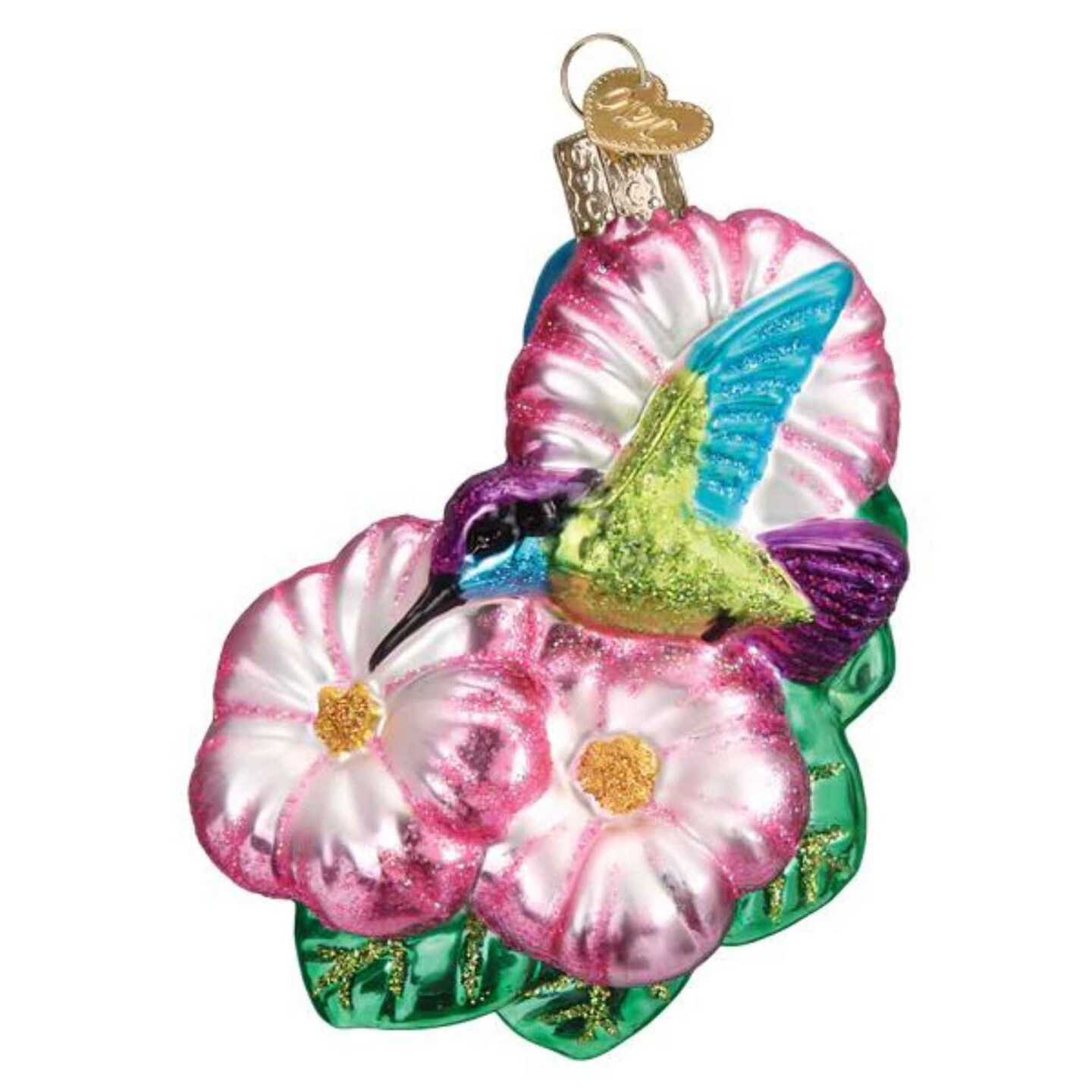 Old World Christmas 4.25 In Magnificent Hummingbird Tree Ornament , Spring Ornament Bird Flowers