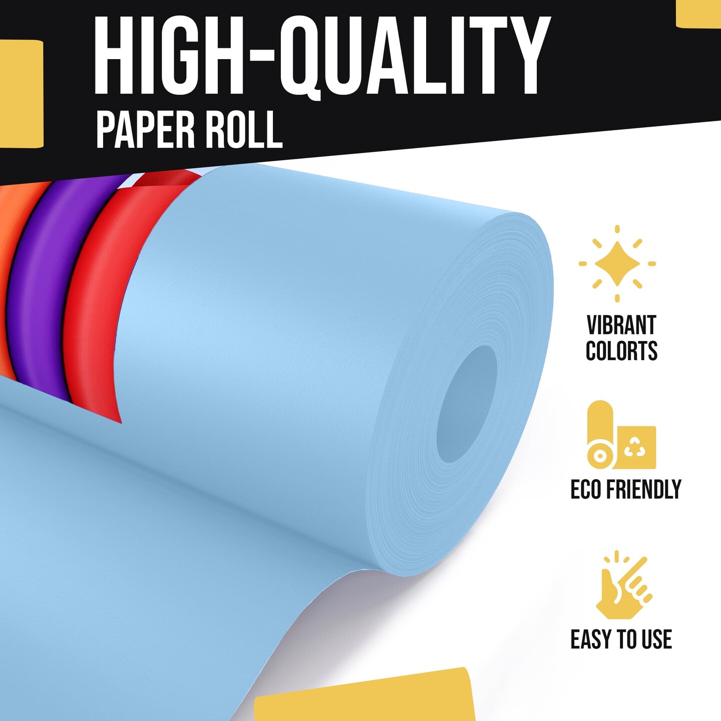 Kraft Paper Roll 17.75" X 1320" (110' Ft) Colored Paper Roll - Packing Paper Roll - Craft Supplies - Kraft Wrapping Paper Perfect as Shipping Paper Craft Paper Roll by Crown Display