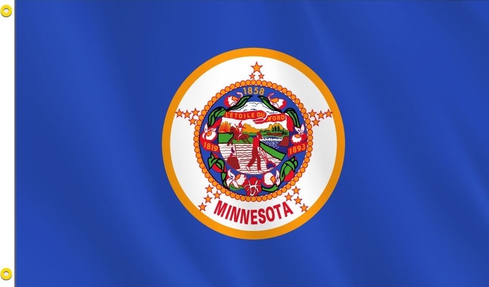 Minnesota (old version) State Flag – 3x5 ft Durable Polyester – Indoor/Outdoor Use