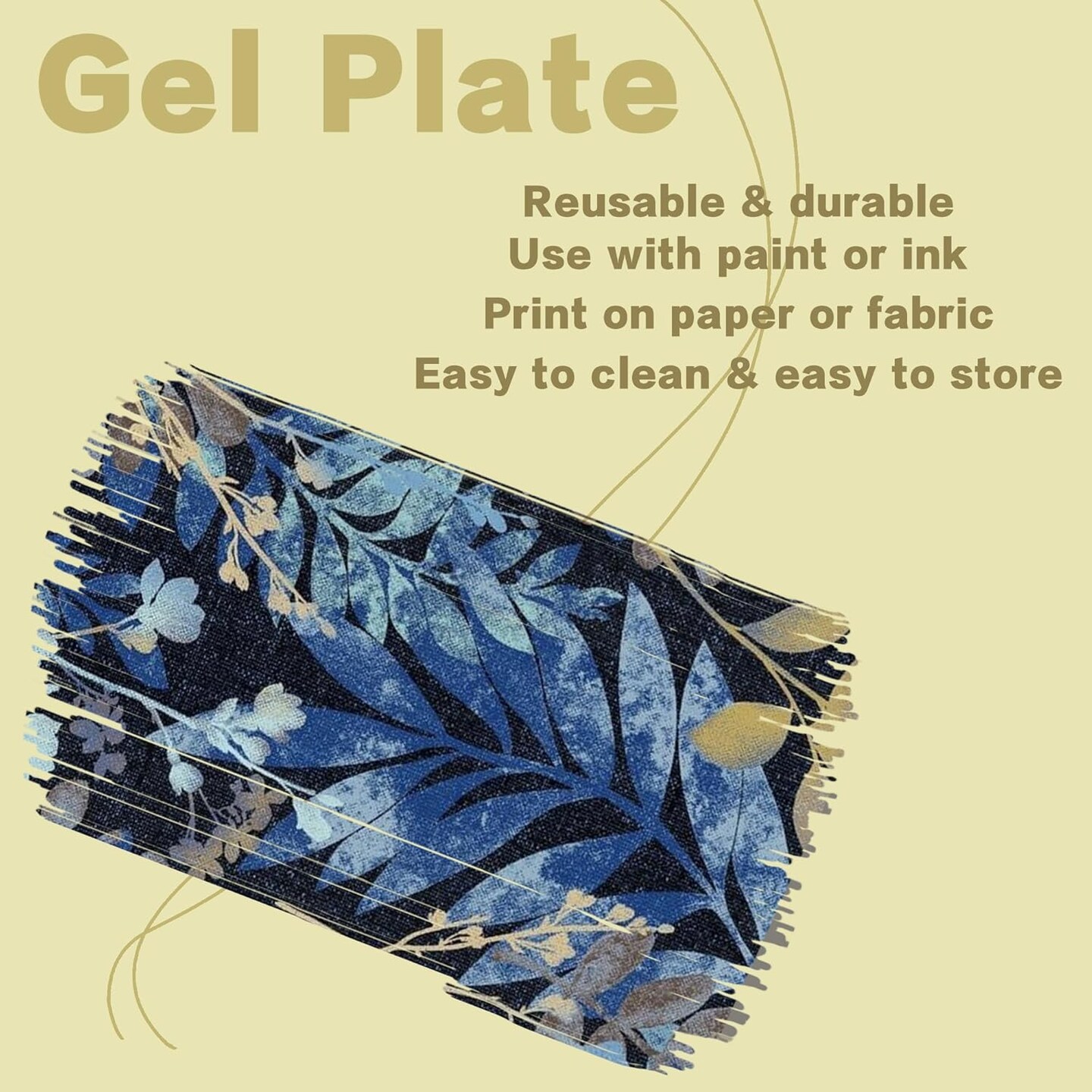 Complete Gel Printmaking Set with 8”X10” Gelatin Plate