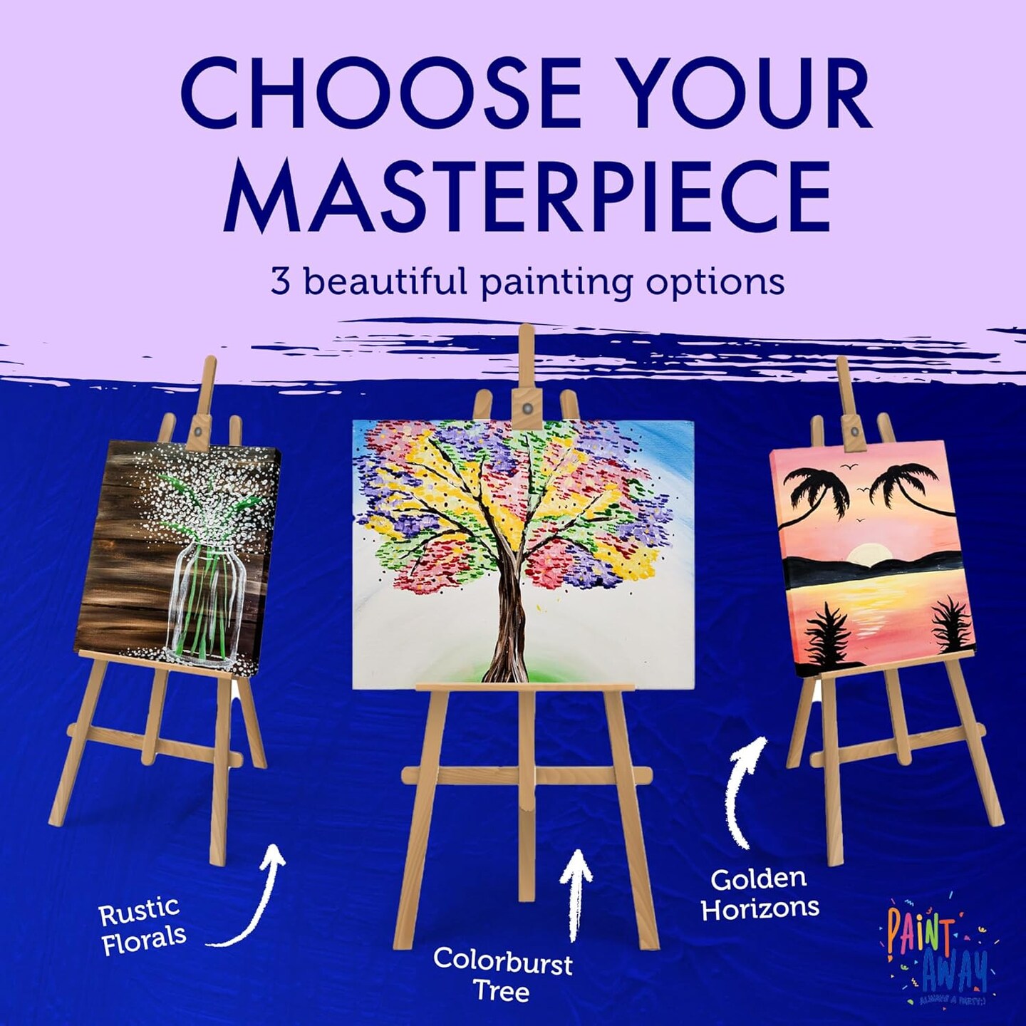 Painting Kit for Adults, Teens & Kids - , Dates - 2 Canvas