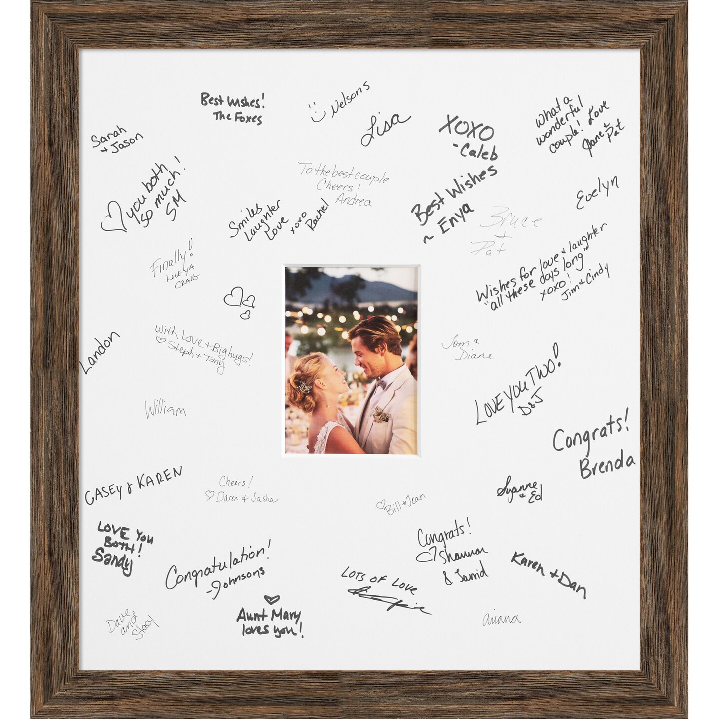 Regis Signature Mat Picture Frame, Photo Frame Wedding Guest Book Alternative, Autograph Picture Mat for Signature Board, Wedding Celebrations Graduations Support Encouragement or Retirement