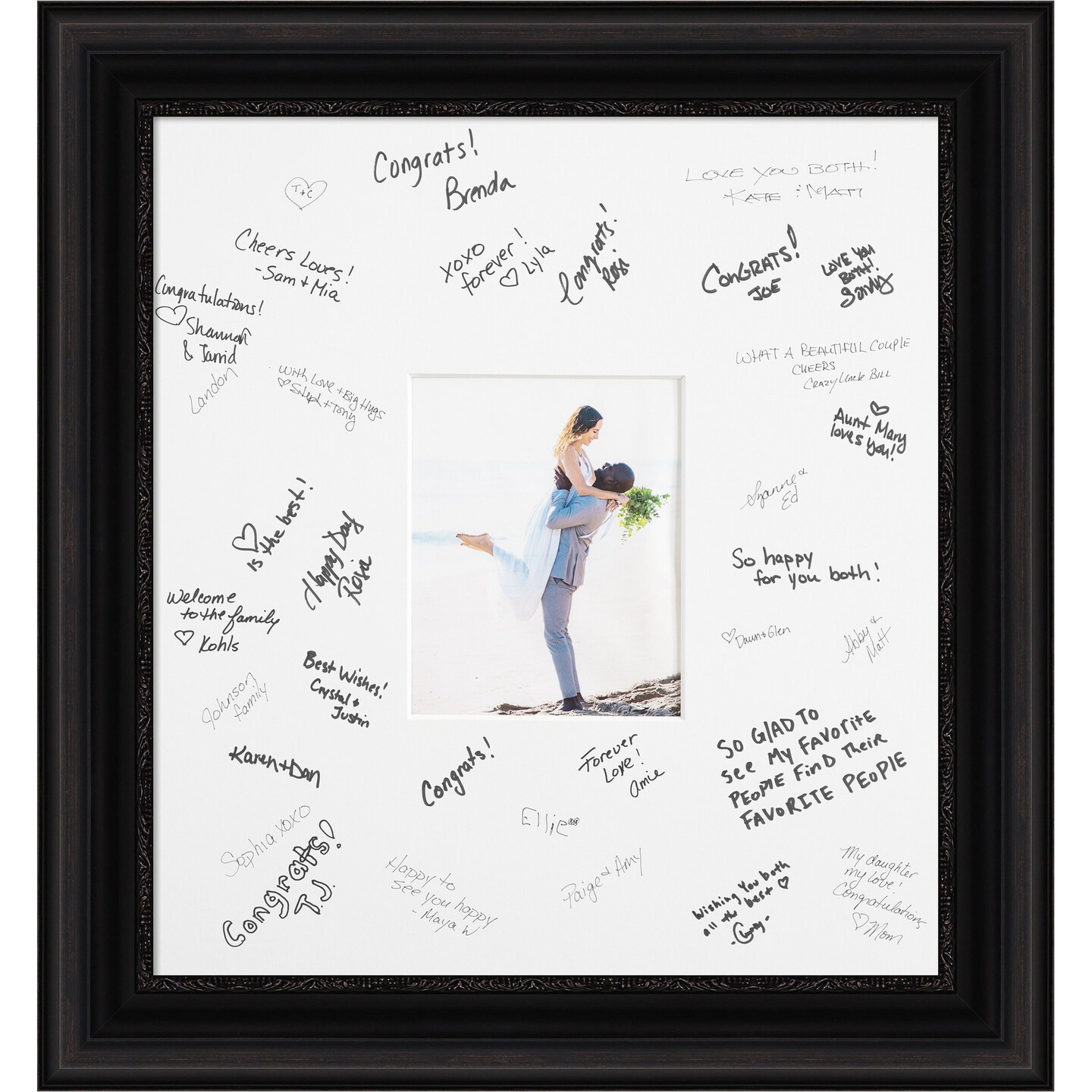 Parlor Signature Mat Picture Frame, Photo Frame Wedding Guest Book Alternative, Autograph Picture Mat for Signature Board, Wedding Celebrations Graduations Support Encouragement or Retirement