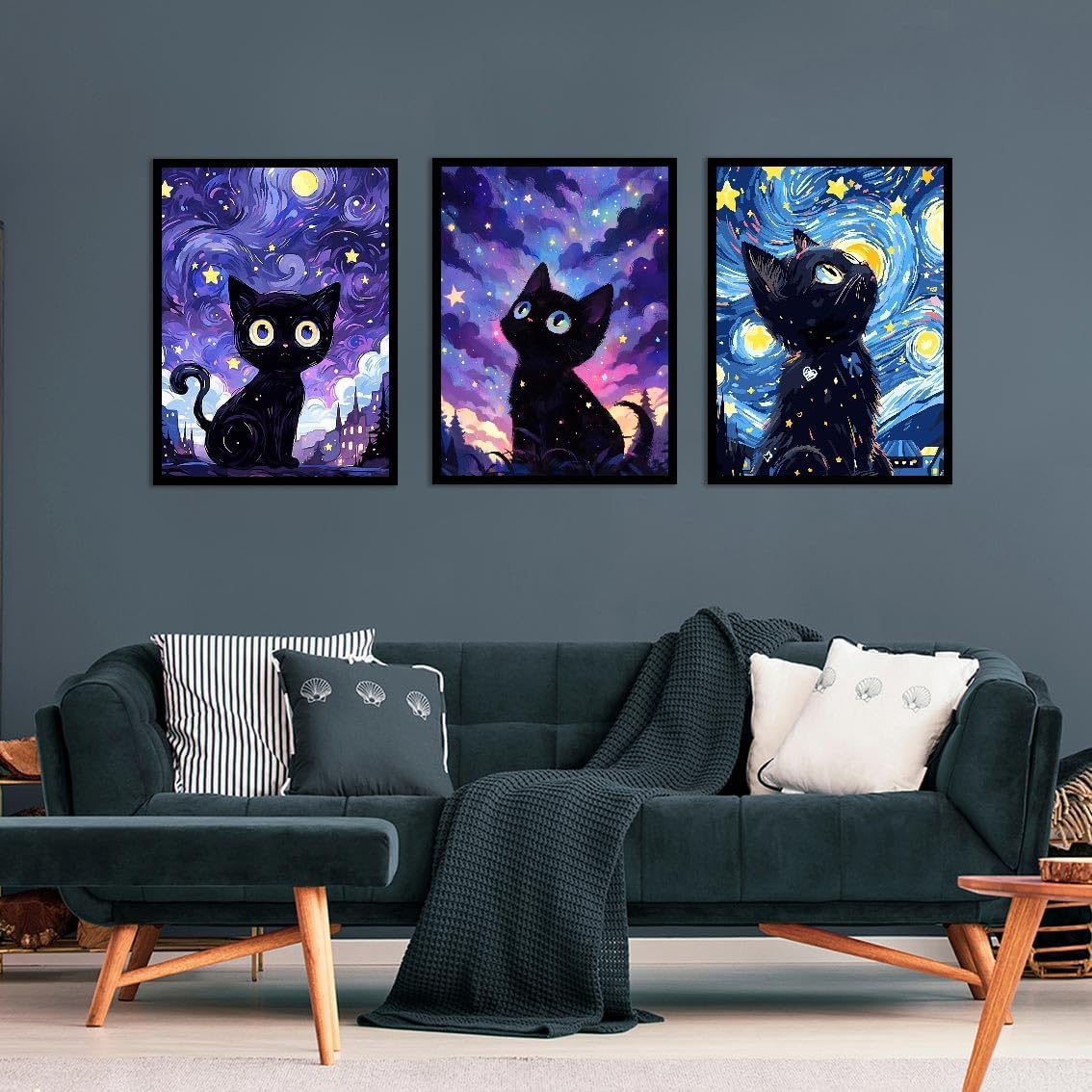 Diamond Painting Kits for Adults - 3 Pack Cat 5D Diamond Art Kits Full Drill Diamond Dots Paintings with Diamonds Gem Art and Crafts Home Decor 12x16inch