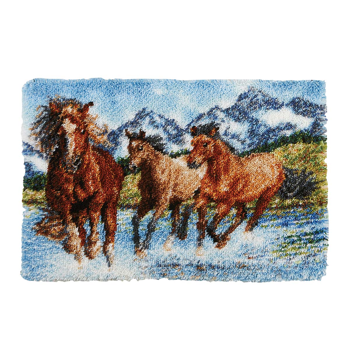 Herrschners  Wild Mustangs Latch Hook Kit