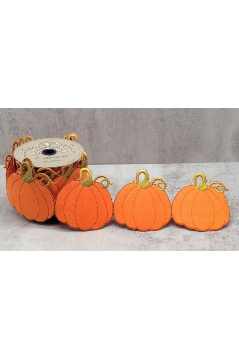 4&#x22; Pumpkin Garland Ribbon: Orange (5 Yards)