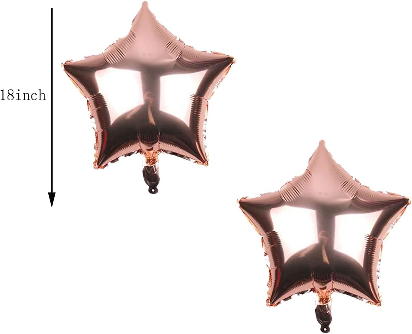 6PCS Big Happy Birthday Balloon Foil Inflated Mylar Balloons Rose Gold Birthday Party Decoration Kit for Party Decoration Supplies